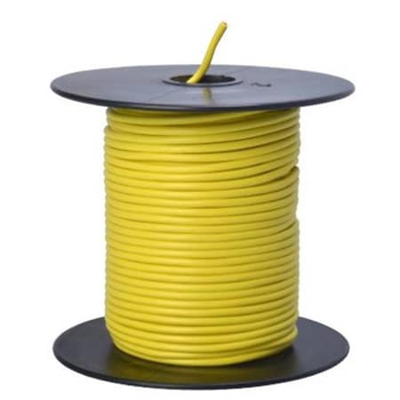 Keen Primary Wire, 18 AWG, Copper, Yellow, PVC Jacket, Stranded KE579024